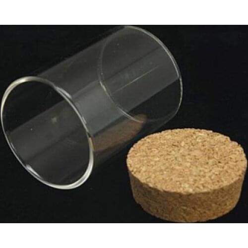 1pcs Glass Jar Bead Cabochons Rhinestone Containers Storage Boxes Carrying Cases with Tampions Bottle Clear 70x47mm;80x47mm