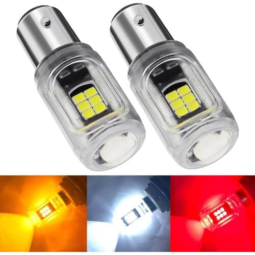 2x P21W 1156 BA15S BAU15S PY21W 1157 BAY15D P21/5W LED Bulb for Skoda Superb Octavia 2 FL LED Daytime Running Light DRL Lamp 12V
