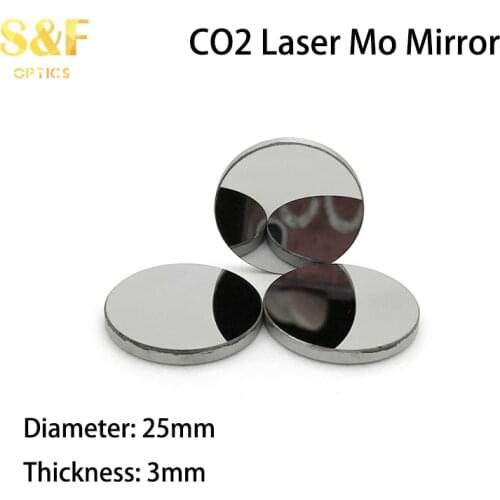 Pack of 3 Pcs Dia25mm Thickness 3mm Co2 Mo Mirror for Laser Engraver