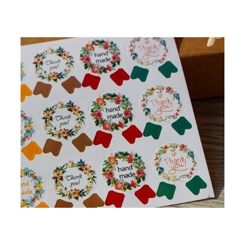 360 stickers/lot hand made thank you self-adhesive paper label sticker, Item No.TK44