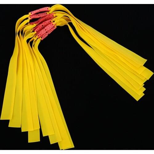 Feedback 6pcs Slingshot Hunting Powerful Flat Rubber Band 0.7-1 mm High Elasticity Outdoor Catapult Shooting Accessories
