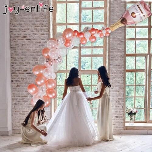 74pcs Champagne Rose Gold Balloon Garland Arch Kit Wedding Decoration Bridal Shower Graduation Anniversary Bachelorette Party