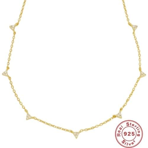 Aide 925 Sterling Silver European and American Collares Pendant Necklace For Woman Birthday Valentines Day Wedding Necklaces