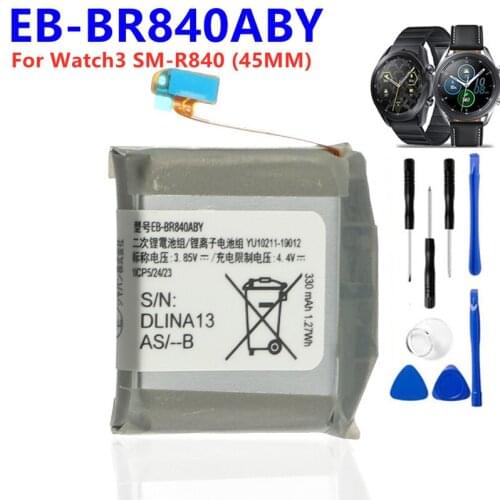 Watch Battery EB-BR840ABY For Samsung Watch3 SM-R840 Watch3 Version 340mAh Watch Batteries 45MM + Free Tools
