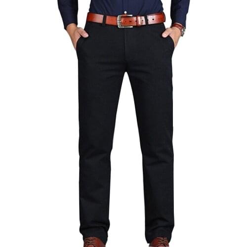 Mens Pants Loose Cotton Full Length Men Pants Casual Pockets Army Khaki Black Male Trousers Pants Men social Big Size Summer