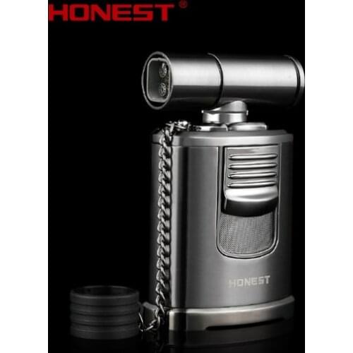 Honest straight cigar metal lighter inflatable boutique desktop smoking tools full of firepower