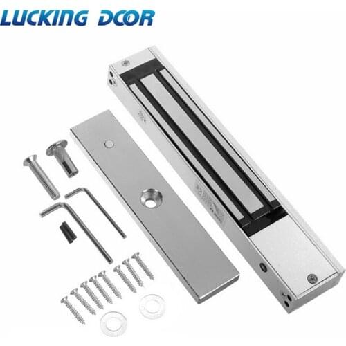 LUCKING DOOR 280KG 600lbs Electric Lock Magnetic Lock DC 12V Single Door Electromagnetic Lock Holding Force For Access Control