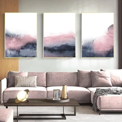 Modern Abstract Colorful Artwork Decor Picture Canvas Painting Wall Art Nordic Watercolor Design Print and Poster for Home Decor