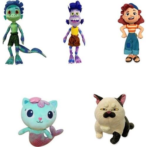 2021 Disney Cartoon Luca Alberto Julia Cat Sea Monster Anime Plush Toys Luca Anime Figures Plush Dolls Kids Birthday Gifts