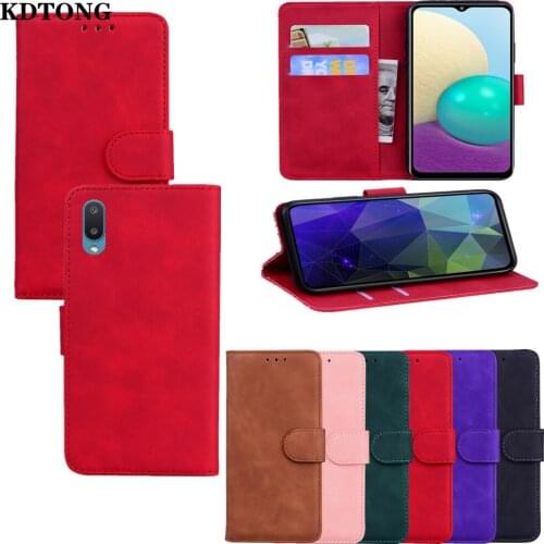 Leather Phone Case for Samsung Galaxy S10 S9 S8 Plus Note 10 Pro A10 A10S Etui Solid Color Skin Feel Flip Wallet Protect Cover