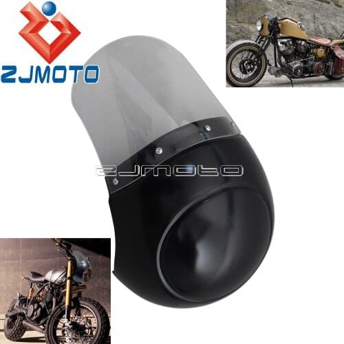 Motorcycle Headlight Fairing Bikini Fairing Vintage Cafe Racer Headlight Mask For Custom Cruiser Street Bike Touring Bobber