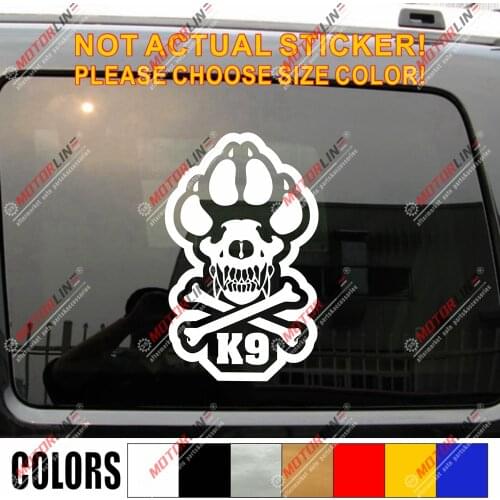 K-9 K9 Police Dog Army Car Decal Sticker die cut sticker choose size and color