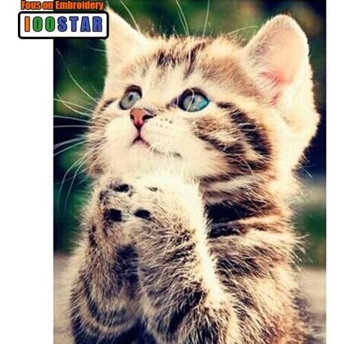 NEW diamond embroidery animals Cartoon diy painting cross stitch kits diamond mosaic cat crystal embroidery beads crafts art