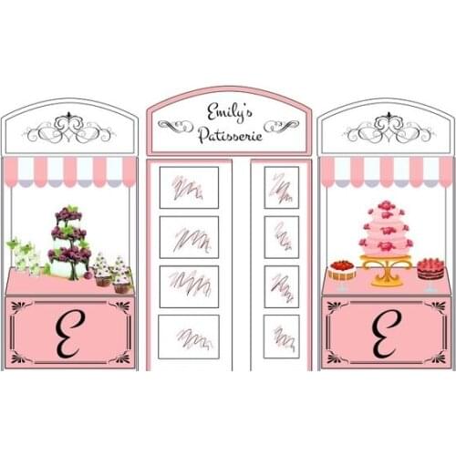 Custom Ench Bakery French Paris Cafe Window Cake background High quality Computer print party backdrops