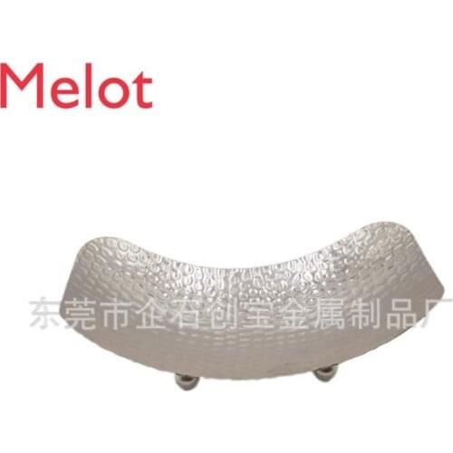 Oval Small Boat Shape Iron Ashtray Cake Tray Snack Plate Afternoon Sweetheart Plate Restaurant Tableware Metal Crafts