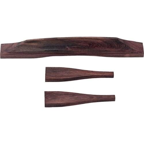 Rosewood Bridge Set for Jazz Guitar Musical Instrument Replacement Parts