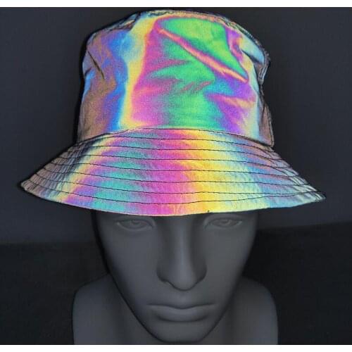 Drop shipping New2019 reflective fisherman hat men women hip hop cap colorful reflective hat streetwear casual caps fishing hats