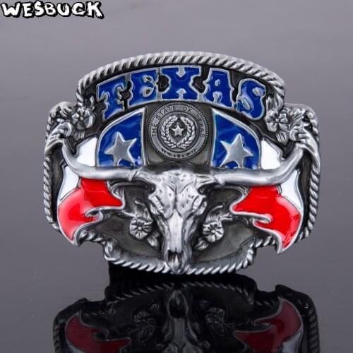 WesBuck Brand DIY belt buckle American West Cowboy Belt Buckle Cow Head Belt Accessories style Belt Cowboy Cowgirl Boucle