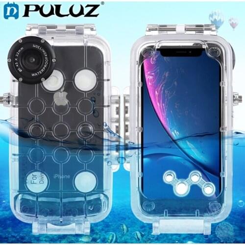PULUZ 40m/130ft Waterproof Case For iPhone 7 8 7P 8P XR XS MAX Diving Housing Photo Video Taking Underwater Cover Case