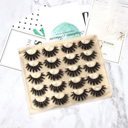 3/5/10Pairs 3D Mink Lashes Natural False Eyelashes Dramatic Fake Lashes Thick Long Soft Eyelashes Makeup Eyelash Extension