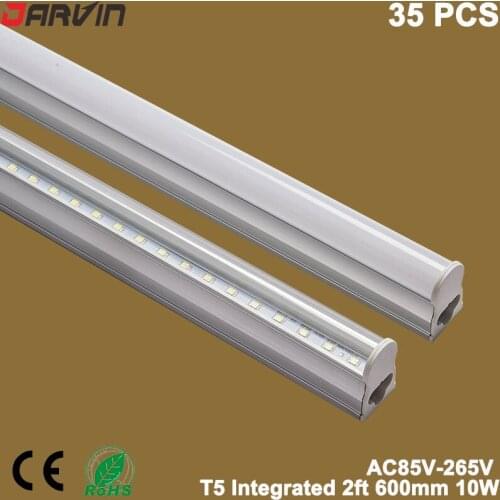Led Tube T5 2 feet 600mm 10W Led Lights Lamp Integrated Fluorescent Light AC85-265V 110V 220V Lamp, Free Shipping