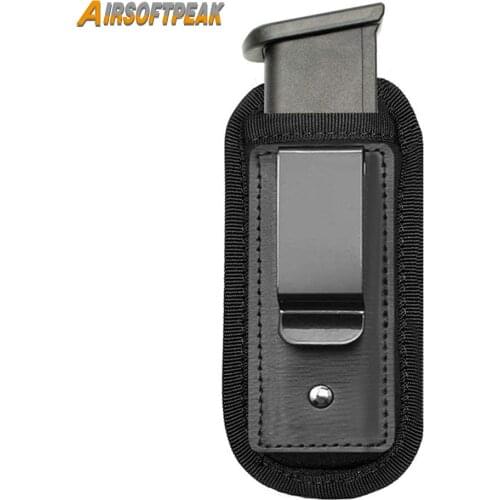 Tactical Concealed Gun Holster Bullet Loader 9mm Pistol Magazine Pouch with Clip Airsoft Gun Bag IWB Holster Mag Pouch Nylon