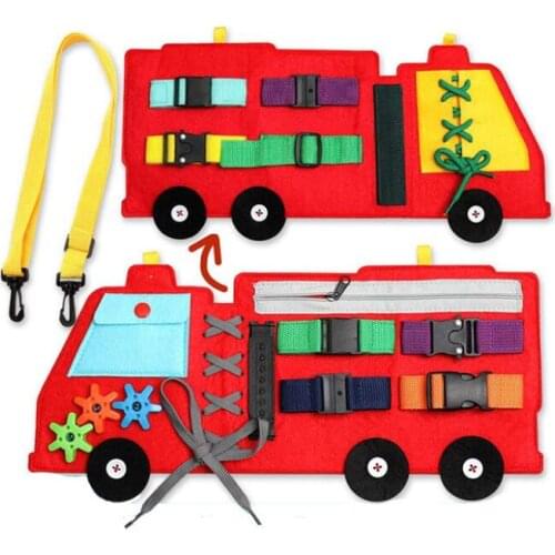 Cloth Books Montessori Toy Early Learning Educational Baby Busy Board for Toddler Sensory Develop Basic Skills Girls Boy Gift