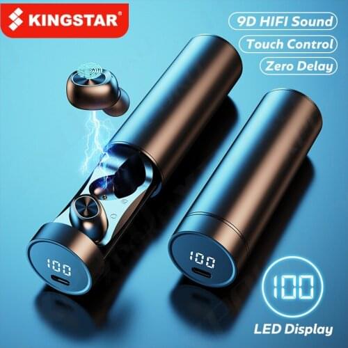 KINGSTAR B9 TWS Bluetooth Earphones Wireless Headphones Sports Waterproof Touch Control Wireless Headsets Earbuds Phone