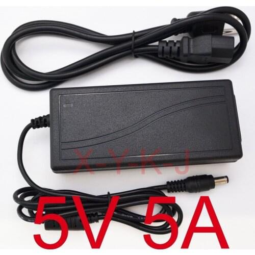 High quality IC solutions 1PCS DC 5V 5A Switch power supply, 25W LED power adapter,EU, US ,UK ,AU Plug