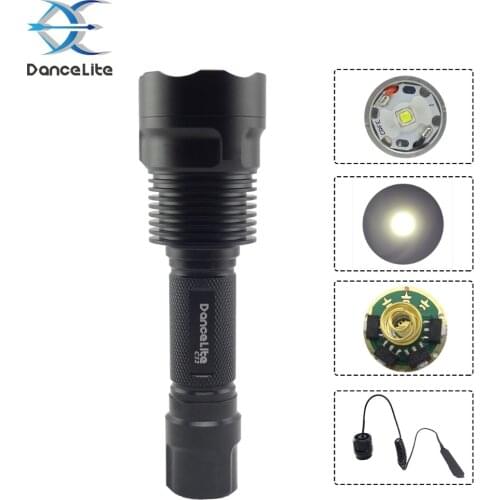 HIGH POWER ~ DanceLite C12 XM-L2 U3 10xAMC7135 3500mA 1M LED Flashlight (Remote Switch Optional)