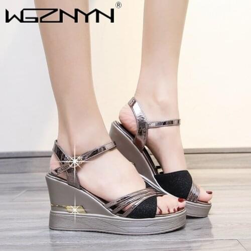 Women Sandals Summer Fashion Outdoor Wedge Sandals Open Toe Fish Head Fashion Platform High Heels Women Shoes Zapatos De Mujer