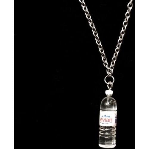 Creative Simulation Mineral Water Bottles Pendant Necklace Cool Handmade Necklace for Women Girl Harajuku Jewelry