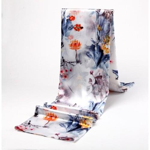 170x75cm mulberry silk print fabric silks and satins digital printed tissue dress scarf clothes fabric HF01