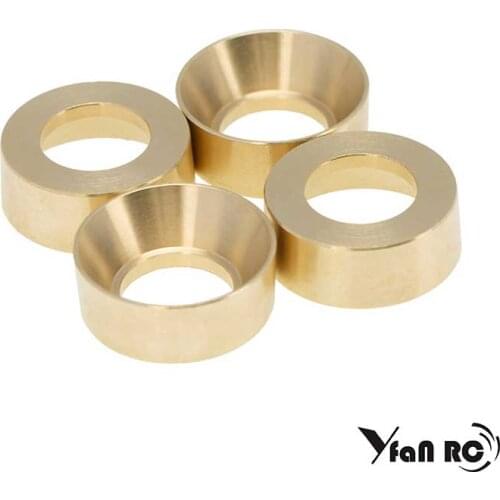 4pcs/set Brass Wheel Replacement Wheel Counterweights for 1/24 Axial SCX24 90081/SCX24 AXI90081 RC Model Car Upgrade Accessories