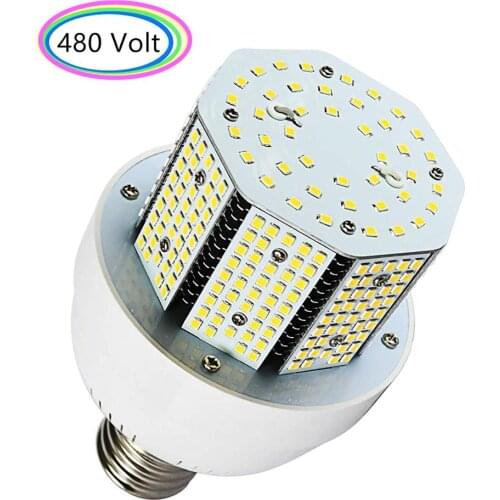 480Volt LED Corn Light Bulb E39,Corn Bulb 5000K Daylight Shorty Cob Light for High Bay Warehouse Garage
