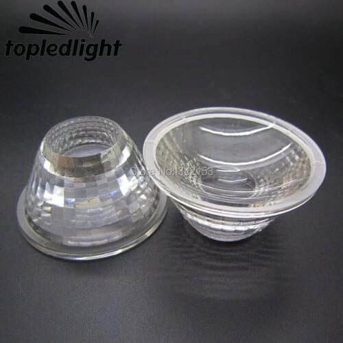 50PCS/LOT High Power 50mm COB Lens PMMA 30degree Led Lens For Projection lamp led Wall Washer Lights Spotlight Garden Lights