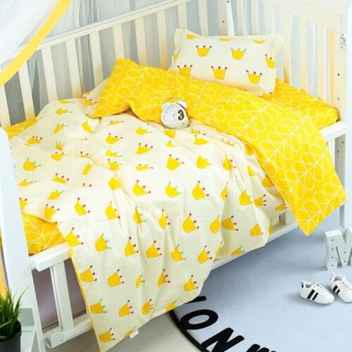 3pcs/set Baby Bedding Set Toddler Crib Bedding Article With Bed Sheet Pillowcase Quilt Cover Soft Cotton Infant Cot Kit For Room