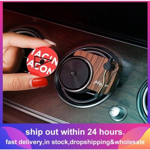 Car Air Freshener Perfume Record Player Car Perfume Clip Vinyl Spin Phonograph Air Vent Outlet Aromatherapy Clip Smell Diffuser