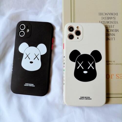 For iphone11promax XSmax XR 12mini 12promax 8plus Cell phone case Cartoon Silica Gel Fashion Side Band Diagram Protective sleeve