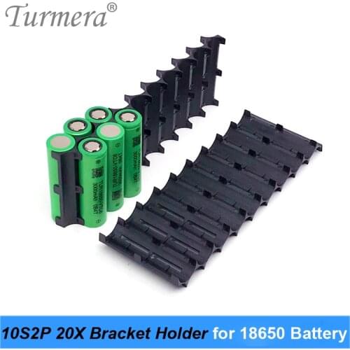Turmera 10Piece 10S2P 20X 18650 Battery Holder Bracket 18650 Spacer Assemble for 36V 48V Electric Bike or Escooter Batteries Use