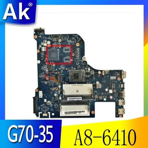 For Lenovo G70-35 Laptop Motherboard CPU A8-6410 AMD UAM FRU 5B20K04319 CG70A NM-A671 100% Test Ok