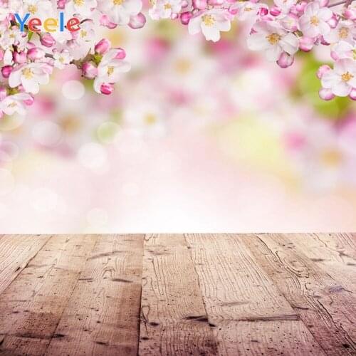 Yeele Spring Wood Board Flower Backdrop Floral Decoration Newborn Baby Shower Portrait Photography Background For Photo Studio
