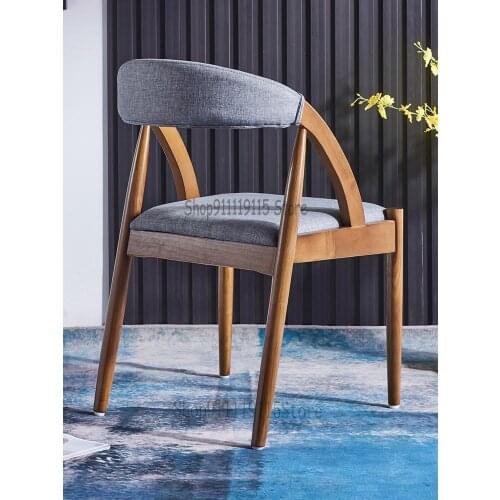 Hotel Retro Coffee Shop Table And Chair Household Milk Tea Shop Sofa Chair Leisure Area Bakery Shop Stool Solid Wood Dining Chai