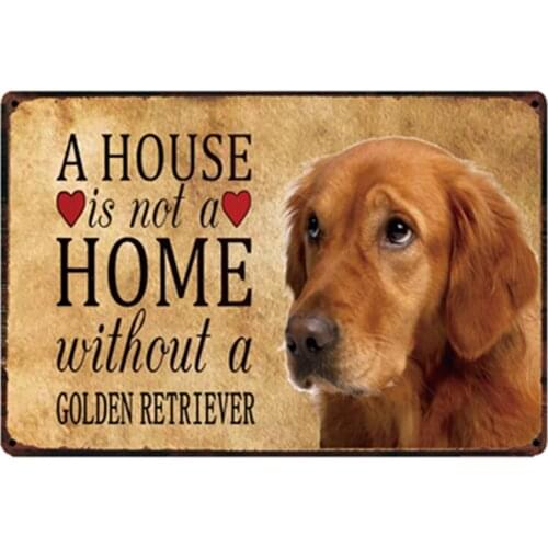 [ Kelly66 ] Dogs Home Without The Golden Basenji Metal Sign Tin Poster Home Decor Bar Wall Art Painting 20*30 CM Size y-2141