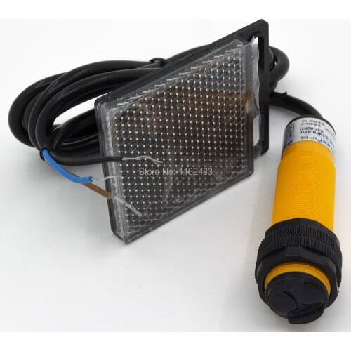 M18 2m sensing DC PNP NC E3F-R2P2 retroreflective cylinder amplifier photoelectric sensor switch