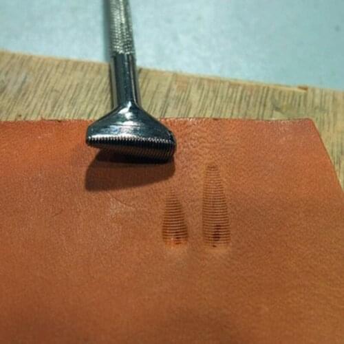 Alloy material Horizontal stripes Thumb pattern -Hand-work unique design carving punches stamp craft leather working tools