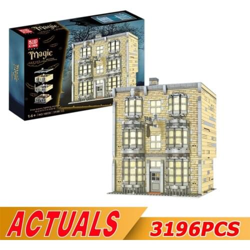 MOULD KING 16038 Streetview Diagoned Alley Building Blocks The Magic Wand Shop Model Assembly Bricks Toys Kids Christmas Gifts