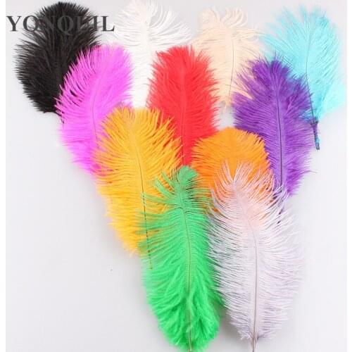 Dyed Color Of Ostrich Feathers 15-20 CM 6-8 Inch New Wind Turbine Manufacturing Christmas Halloween Party ACCESSORY 100PCS/LOT
