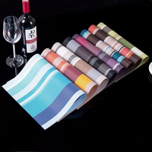 ONEUP 4pcs/lot Elegant Placemat waterproof Oil-Proof Non-Slip Heat-Resistant Table Mat Mugs Dishes Tableware Coaster Placemats