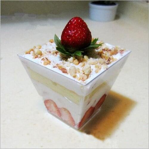 Wholesale Tiramisu pudding Cup, Bakery shop mousse cake cup, dessert container with lid, panna cotta dessert cup 100PCS